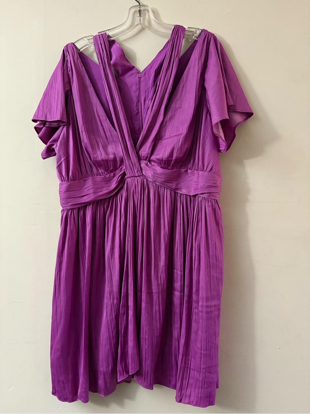 Anthropologie Purple V-Neck Vibrant Mini Dress Size 16W NWT - Picture 4 of 9